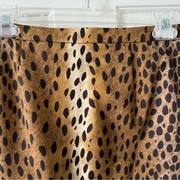 Michael KORS 4 Caramel/Black Leopard Print pencil Skirt, NWOT Cotton/Spandex - Picture 4 of 9